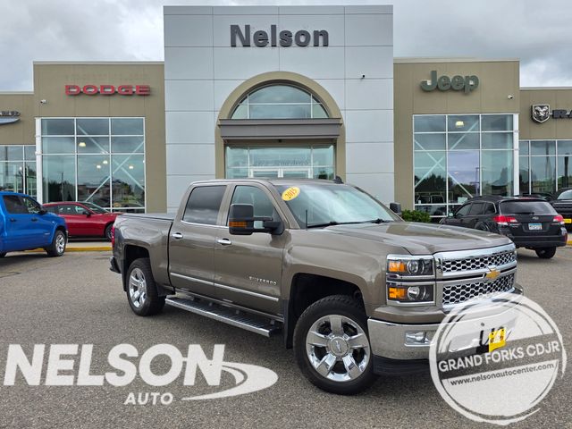 Brownstone Metallic 2015 Chevrolet Silverado 1500 LTZ Crew Cab 4WD Pickup Truck Four-Wheel Drive 6-Speed Automatic Overdrive