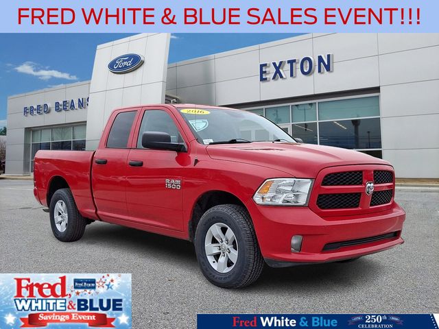 Flame Red Clearcoat 2016 RAM 1500 Pickup Truck Four-Wheel Drive 8-Speed Automatic