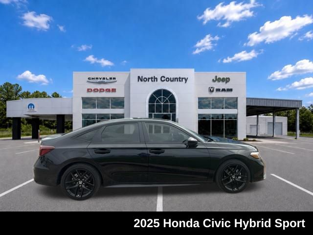 Crystal Black Pearl 2025 Honda Civic Hybrid Sedan Front-Wheel Drive Continuously Variable Transmission