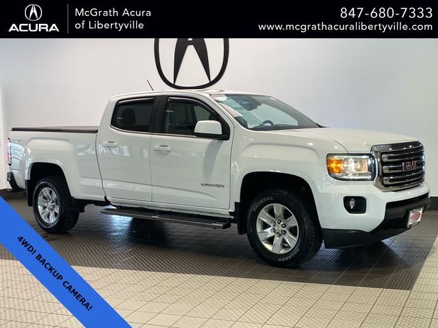Summit White 2015 GMC Canyon SLE Crew Cab 4WD Pickup Truck Four-Wheel Drive 6-Speed Automatic