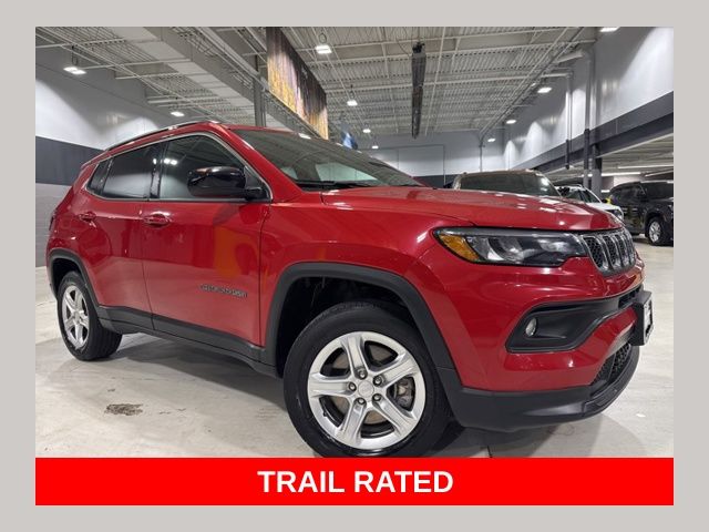 Redline Pearlcoat 2023 Jeep Compass SUV / Crossover Four-Wheel Drive 8-Speed Automatic