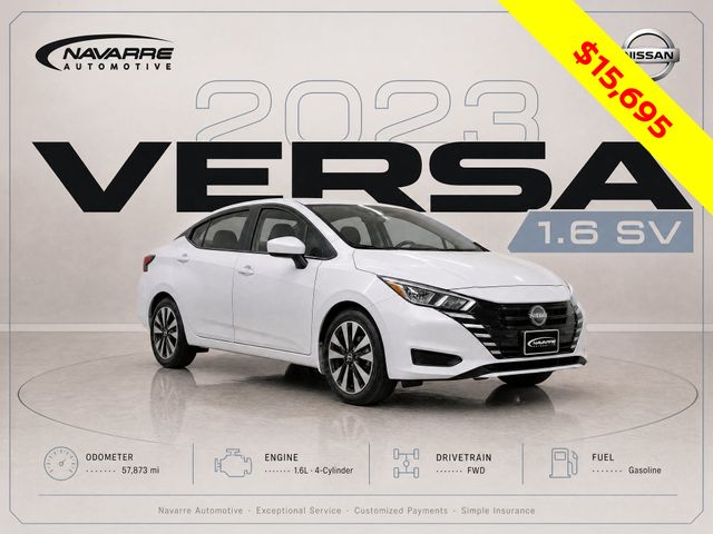 Pearl 2023 Nissan Versa Sedan Front-Wheel Drive Continuously Variable Transmission