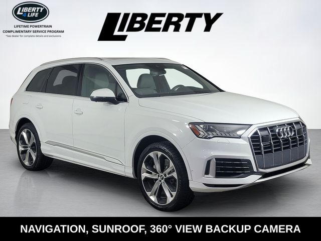 Glacier White Metallic 2021 Audi Q7 SUV / Crossover All-Wheel Drive 8-Speed Automatic