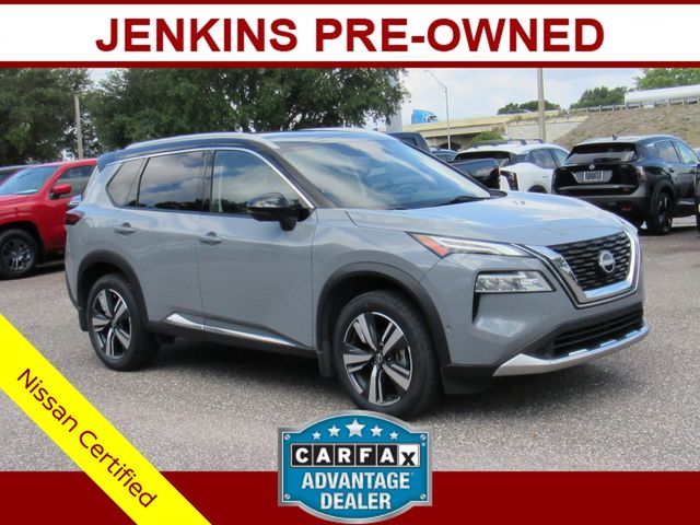 Boulder Gray Pearl/Super Black 2023 Nissan Rogue SUV / Crossover All-Wheel Drive Continuously Variable Transmission
