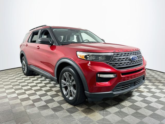Red Metallic 2021 Ford Explorer SUV / Crossover Rear-Wheel Drive Automatic