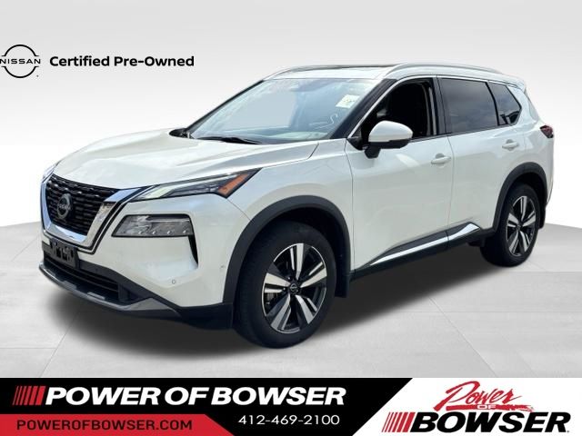 Pearl White Tricoat 2023 Nissan Rogue SUV / Crossover All-Wheel Drive Continuously Variable Transmission