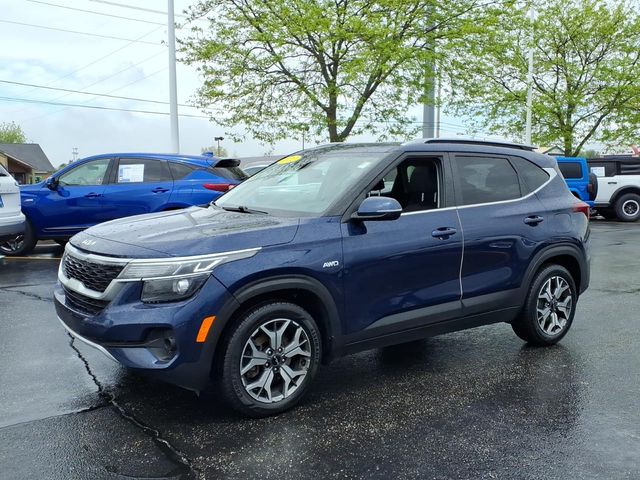 Ocean Blue 2022 Kia Seltos EX AWD SUV / Crossover All-Wheel Drive Continuously Variable Transmission