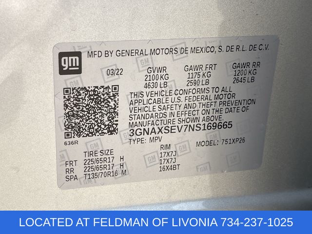 Used 2022 Chevrolet Equinox For Sale in Livonia, MI