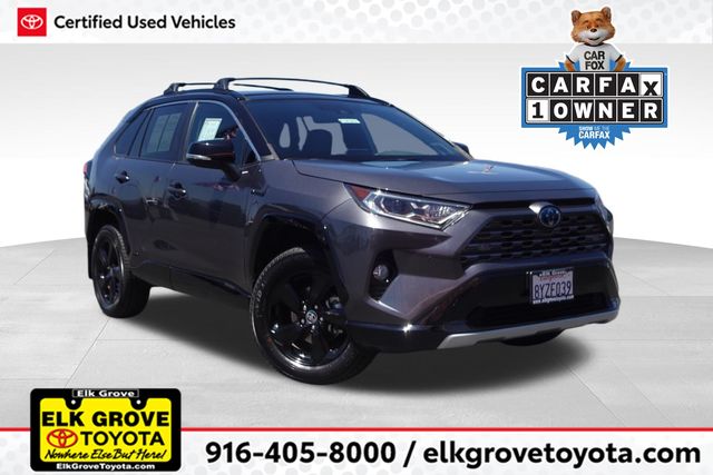 Magnetic Gray Metallic/Midnight Black Metallic 2021 Toyota RAV4 Hybrid XSE AWD SUV / Crossover All-Wheel Drive Continuously Variable Transmission