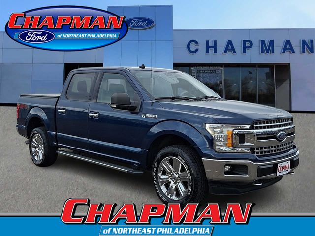 Blue 2020 Ford F-150 XLT SuperCrew 4WD Pickup Truck Four-Wheel Drive Automatic