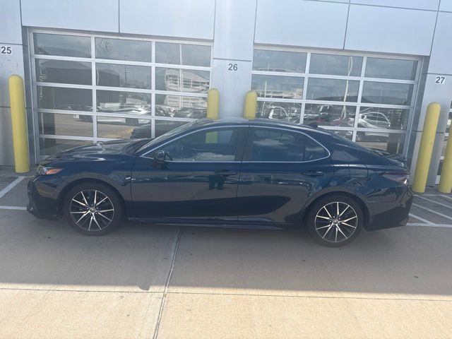 2021 Toyota Camry SE Blue at DeMontrond Gulf Freeway