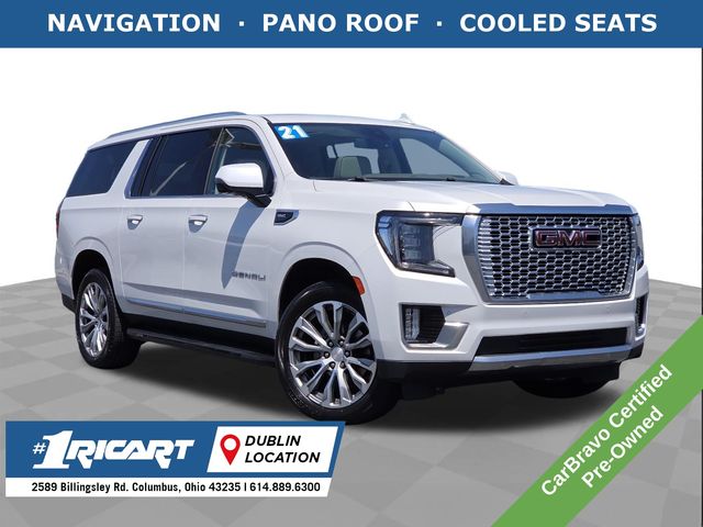 White Frost Tricoat 2021 GMC Yukon XL Denali 4WD SUV / Crossover Four-Wheel Drive