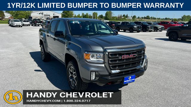 Gray (Satin Steel Metallic) 2021 GMC Canyon Pickup Truck Four-Wheel Drive 8-Speed Automatic