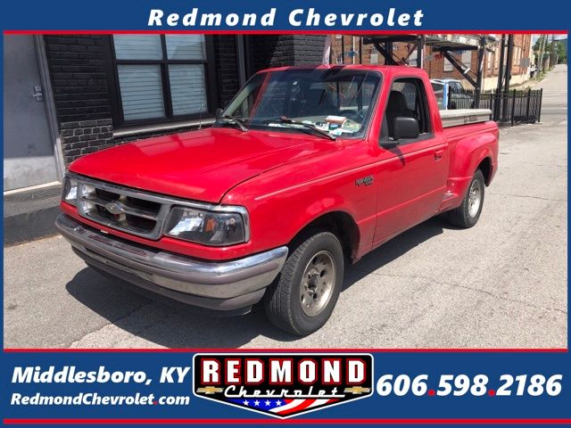 Bright Red Clearcoat 1997 Ford Ranger Pickup Truck 5-Speed Manual Overdrive