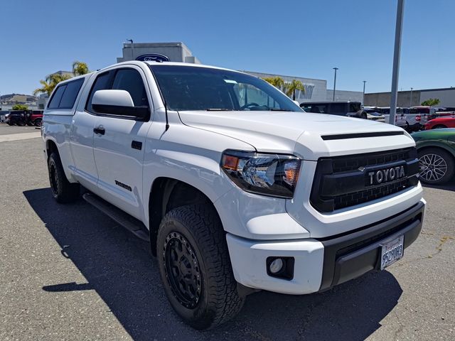 Super White 2017 Toyota Tundra TRD Pro Double Cab 5.7L 4WD Pickup Truck Four-Wheel Drive 6-Speed Automatic Overdrive