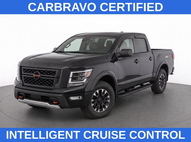 Super Black 2022 Nissan Titan Pickup Truck Four-Wheel Drive 9-Speed Automatic