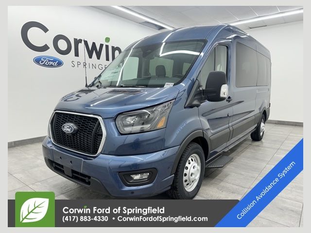 Blue Metallic 2026 Ford Transit Passenger 350 XLT Medium Roof LB AWD Van All-Wheel Drive
