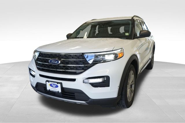 White Metallic 2023 Ford Explorer SUV / Crossover All-Wheel Drive Automatic