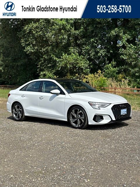 Ibis White 2023 Audi A3 Sedan All-Wheel Drive 7-Speed Automatic