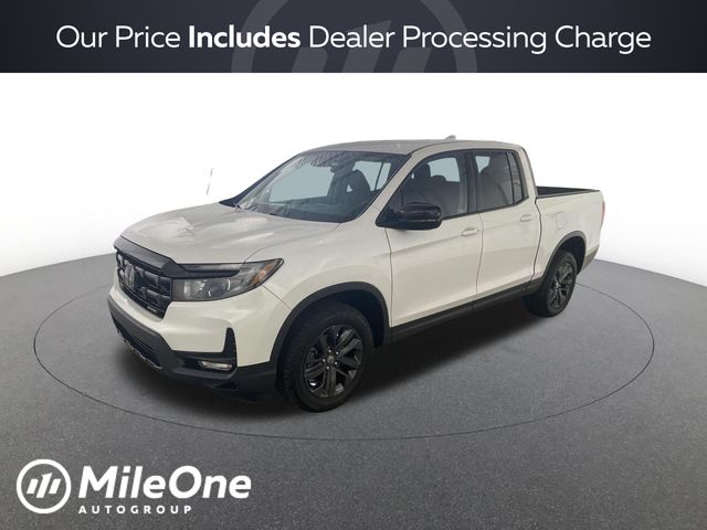 Platinum White 2024 Honda Ridgeline Pickup Truck All-Wheel Drive 9-Speed Automatic