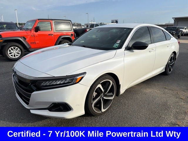 Platinum White Pearl 2022 Honda Accord Sedan Front-Wheel Drive Continuously Variable Transmission