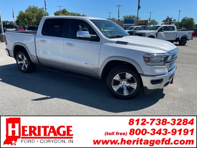 Ivory White Tri-Coat Pearlcoat 2020 RAM 1500 Pickup Truck Four-Wheel Drive 8-Speed Automatic