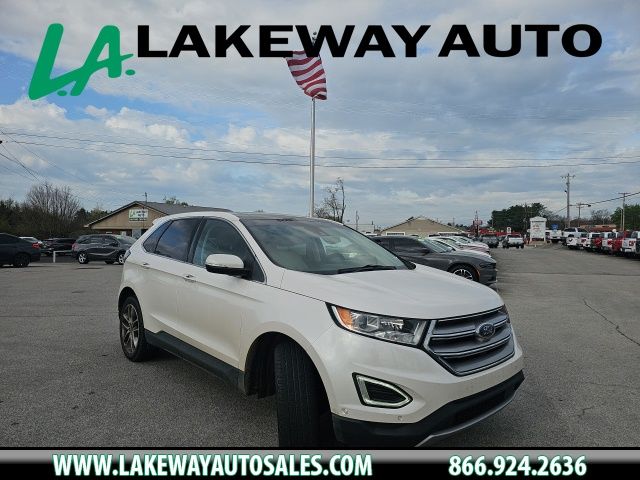 White Platinum 2018 Ford Edge Titanium SUV / Crossover Front-Wheel Drive 6-Speed Automatic