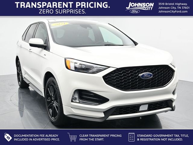 Star White Metallic Tri-Coat 2021 Ford Edge SUV / Crossover All-Wheel Drive 8-Speed Automatic