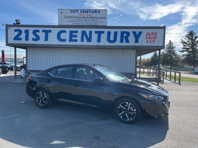 Super Black 2025 Nissan Sentra SV FWD Sedan Front-Wheel Drive Continuously Variable Transmission