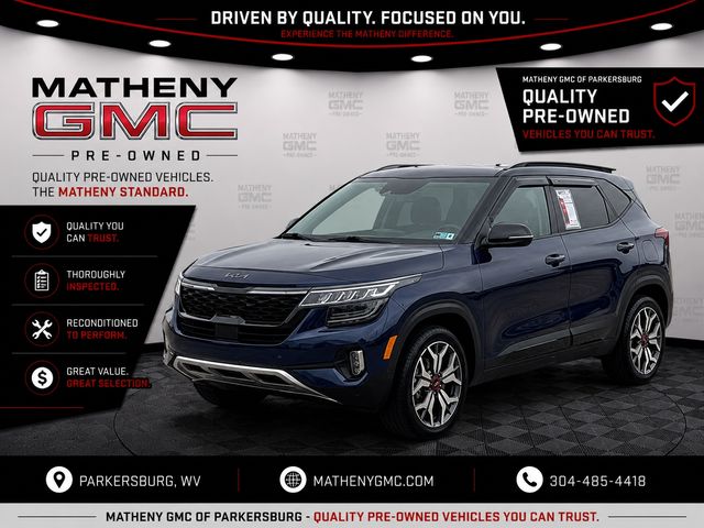 Dark Ocean Blue/Black Roof 2023 Kia Seltos SUV / Crossover All-Wheel Drive 7-Speed Automatic