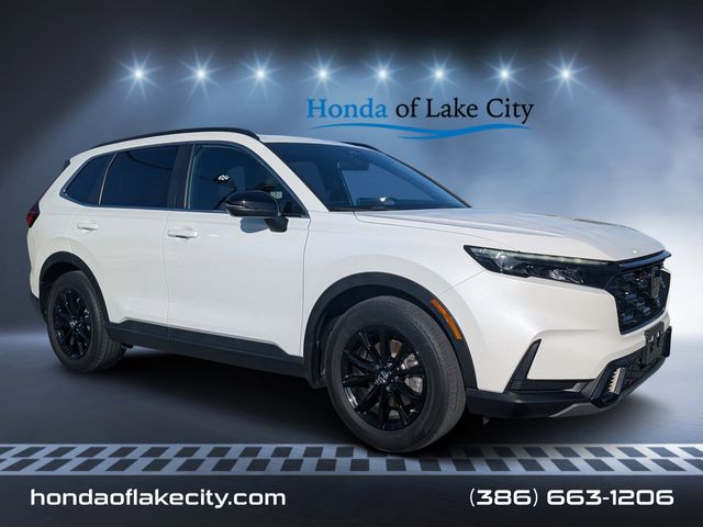 Platinum White Pearl 2023 Honda CR-V Hybrid Sport FWD SUV / Crossover Front-Wheel Drive Continuously Variable Transmission