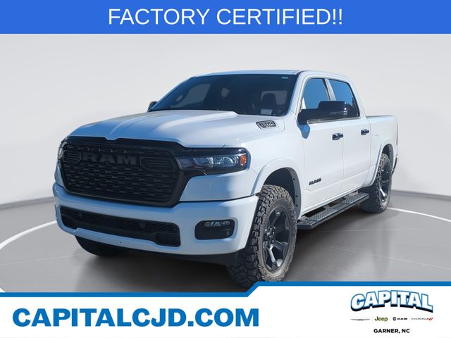 Bright White Clearcoat 2025 RAM 1500 Big Horn Crew Cab 4WD Pickup Truck Four-Wheel Drive 8-Speed Automatic