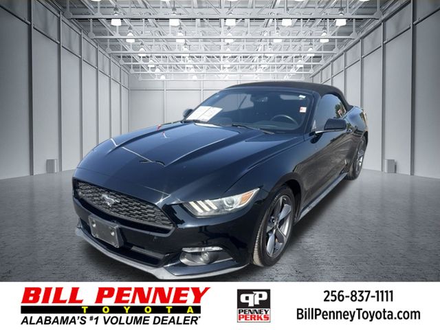 Black 2015 Ford Mustang Convertible Rear-Wheel Drive 6-Speed Automatic
