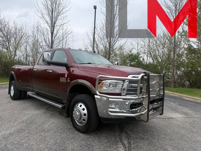 Delmonico Red Pearlcoat 2018 RAM 3500 Laramie Crew Cab LB DRW 4WD Pickup Truck Four-Wheel Drive 6-Speed Automatic