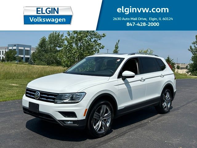 Pure White 2021 Volkswagen Tiguan SUV / Crossover All-Wheel Drive 8-Speed Automatic