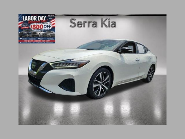 Pearl White Tricoat 2023 Nissan Maxima Sedan Front-Wheel Drive Continuously Variable Transmission