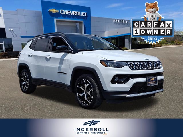 Bright White Clearcoat 2025 Jeep Compass SUV / Crossover Four-Wheel Drive 8-Speed Automatic