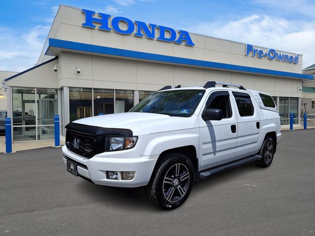 White 2014 Honda Ridgeline Sport Pickup Truck Four-Wheel Drive 5-Speed Automatic