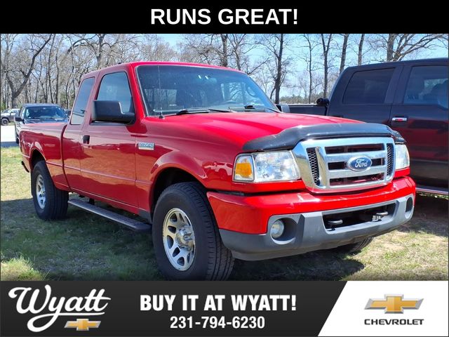Red 2010 Ford Ranger XLT SuperCab 4-Door 4WD Pickup Truck Four-Wheel Drive 5-Speed Automatic