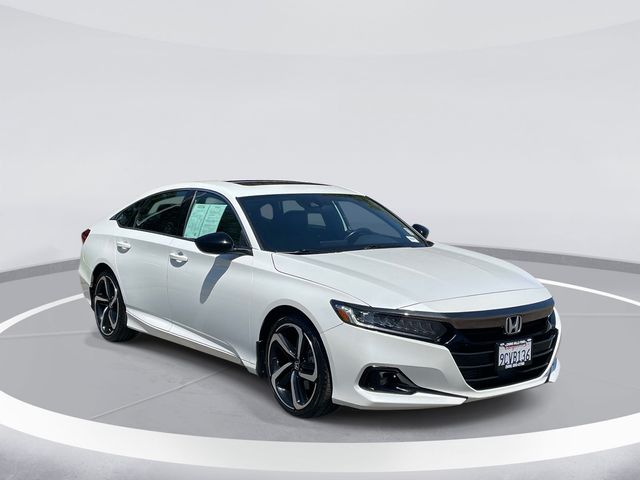 Platinum White Pearl 2022 Honda Accord Sedan Front-Wheel Drive Automatic