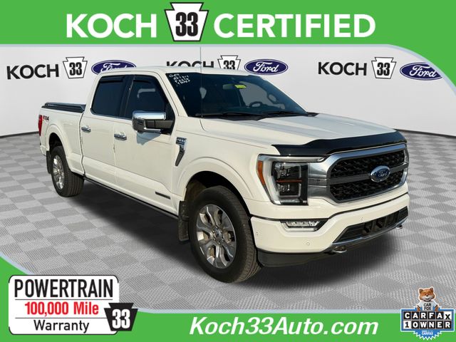 White Metallic 2021 Ford F-150 Pickup Truck Four-Wheel Drive Automatic