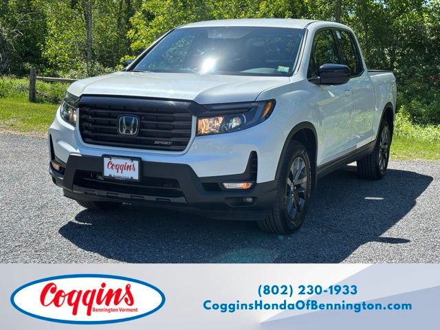 White 2021 Honda Ridgeline Sport AWD Pickup Truck All-Wheel Drive 9-Speed Automatic