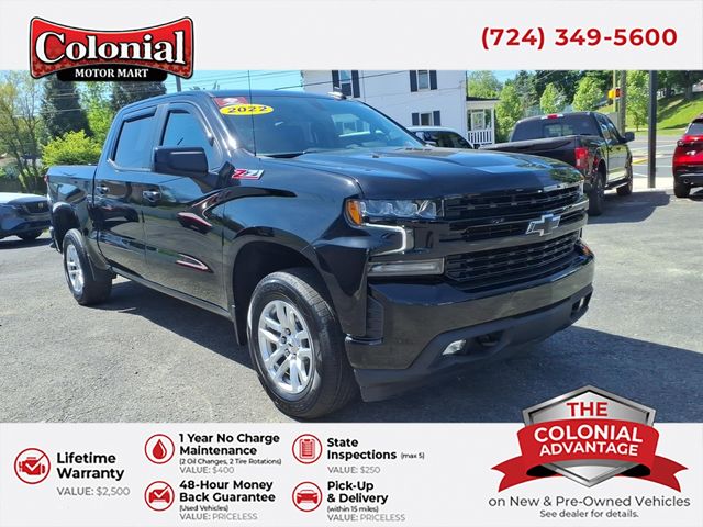 Black 2022 Chevrolet Silverado 1500 RST Crew Cab 4WD Pickup Truck Four-Wheel Drive 8-Speed Automatic
