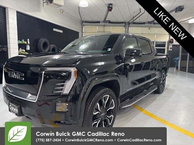 Onyx Black 2025 GMC Sierra EV Denali Crew Cab (Max Range) e4WD Pickup Truck All-Wheel Drive 1-Speed Automatic