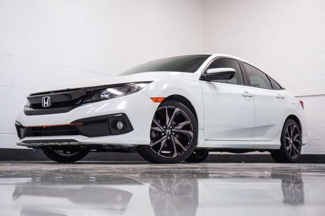 White 2020 Honda Civic Sedan Front-Wheel Drive Continuously Variable Transmission