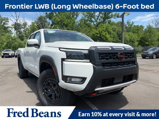 Glacier White 2026 Nissan Frontier Pickup Truck Four-Wheel Drive 9-Speed Automatic Overdrive