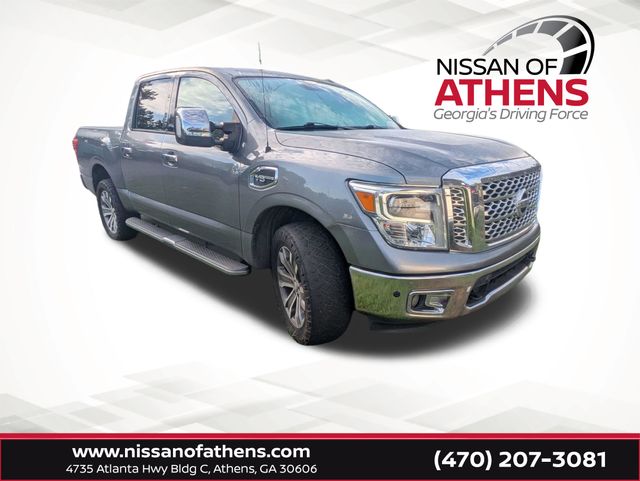Gray (Gun Metallic) 2017 Nissan Titan Pickup Truck Four-Wheel Drive 7-Speed Automatic