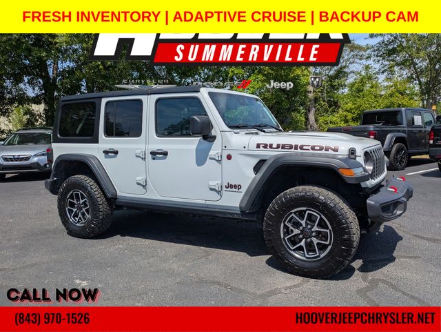Bright White Clearcoat 2024 Jeep Wrangler Rubicon 4-Door 4WD SUV / Crossover Four-Wheel Drive 8-Speed Automatic