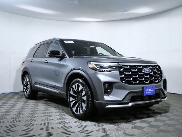 Gray Metallic 2025 Ford Explorer Platinum AWD SUV / Crossover All-Wheel Drive Automatic