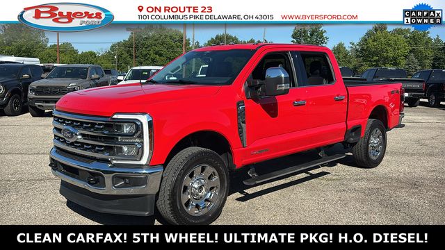 Race Red 2025 Ford F-350 Super Duty Lariat Crew Cab 4WD Pickup Truck Four-Wheel Drive Automatic